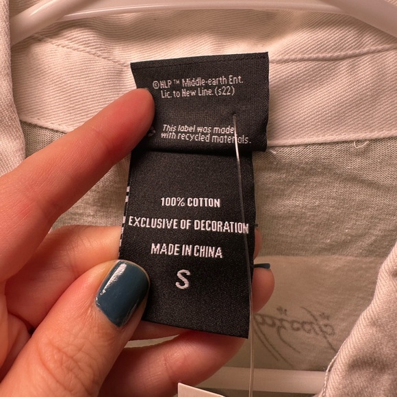 NWT Lord of the Rings Rugby Striped Unisex Embroidered Top - Picture 7 of 11